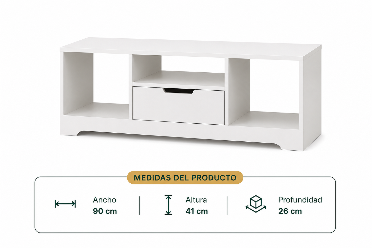 Mini Mesa TV Nórdica (90x26x41)