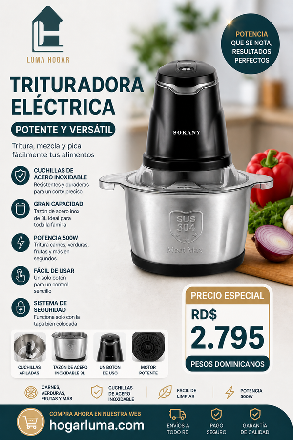 Triturador de Alimentos (Sokani SK-7020)