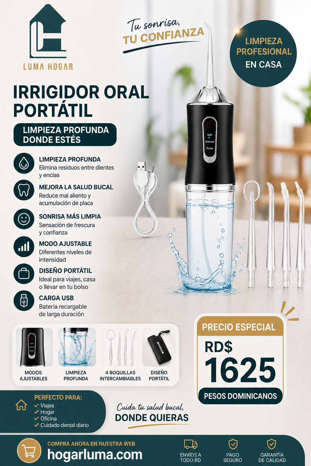 IRRIGADOR ORAL PORTÁTIL