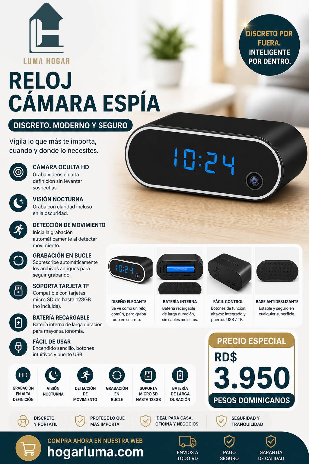 Cámra Espía Reloj (MD-11867)