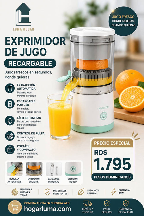 Exprimidor de Jugo Recargable