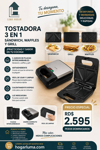 TOSTADORA 3 EN 1 KJ-303